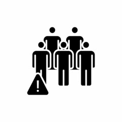 Avoid Crowded Places icon in vector. Logotype