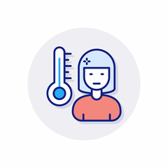 Temperature Checking icon in vector. Logotype