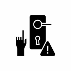 Do Not Touch Door Handle icon in vector. Logotype