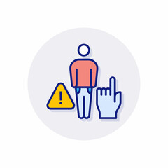 Do Not Touch Other People icon in vector. Logotype
