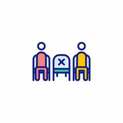 Keep Distance icon in vector. Logotype
