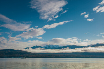 beautiful scenic of lake te anu southland new zealand