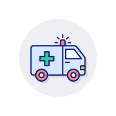 Fototapeta premium Ambulance icon in vector. Logotype