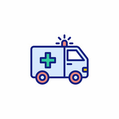 Ambulance icon in vector. Logotype
