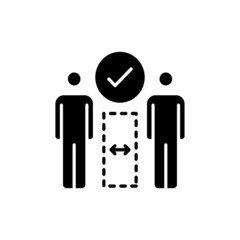 Distance icon in vector. Logotype