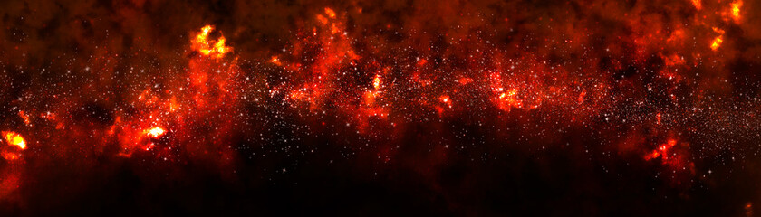 Fototapeta na wymiar Space background with realistic nebula and lots of shining stars. Infinite universe and starry night. Colorful cosmos with stardust and the Milky Way. Magical color galaxy.