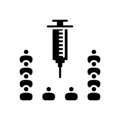 Mass Vaccination icon in vector. Logotype
