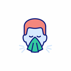 Sneezing icon in vector. Logotype