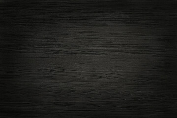 Black wooden wall background, texture of dark bark wood with old natural pattern for design art work, top view of grain timber.