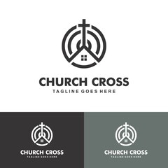 Christian Church Jesus Cross Gospel logo design inspiration