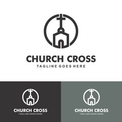 Christian Church Jesus Cross Gospel logo design inspiration