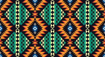 Ikat geometric folklore ornament. Tribal ethnic vector texture.for background,fabric,wrapping,clothing,wallpaper,Batik,carpet,embroidery style .Vector EPS 10.