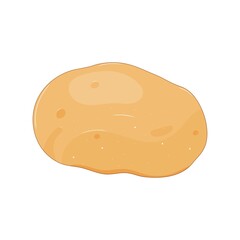 Fresh raw dough in the form of a ball in a cartoon style. For baking, pasta, pizza. On a white isolated background