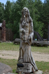 Wooden sculpture of slavic beast - Striga