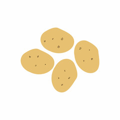 Potatoes vector illustration. Isolated white background. 