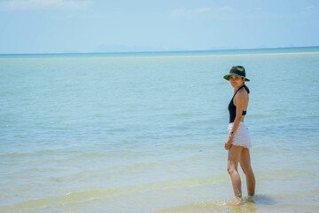 Relaxing vacation at sea.