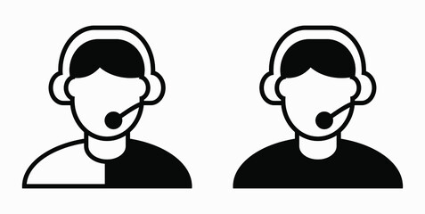 On line assistant consultant. Adviser. Advisor. Counselor. Counsellor. Consultor. Assistant. Operator. Vector icon.