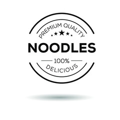 Creative (Noodles) logo, Noodles sticker, vector illustration.