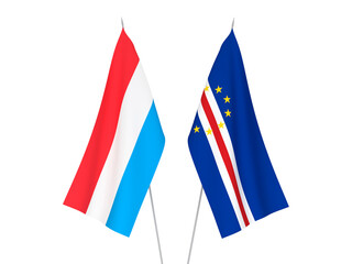Obraz na płótnie Canvas Luxembourg and Republic of Cabo Verde flags