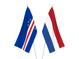 Fototapeta na wymiar Netherlands and Republic of Cabo Verde flags