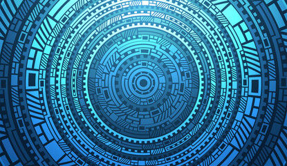 forma, rotazione, ingranaggio, circuito