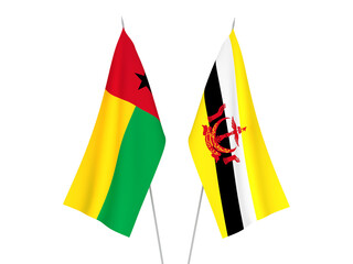 Republic of Guinea Bissau and Brunei flags