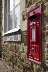 GR wall box at Round Close Road, Adderbury
