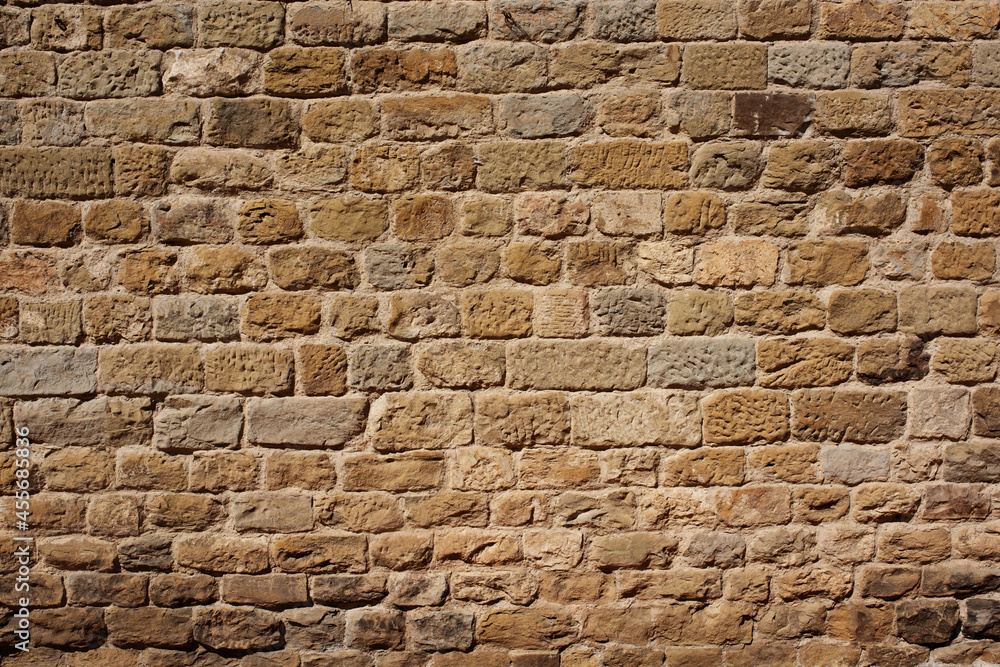 Aufkleber antique weathered wall view. old stone texture. background with space for text.