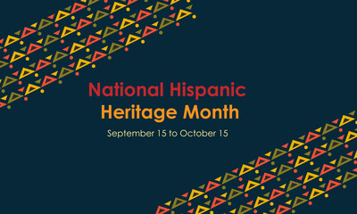 Hispanic National Heritage Month in September and October. Hispanic and Latino culture. Latin American patterns. Vector