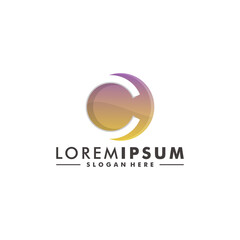 Letter C logo colorful vector icon logotype