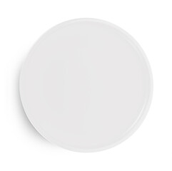 empty plate isolated on white background