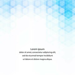 vector geometric design. blue hexagon background. eps 10