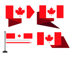 Flag design. Canadian flag. Isolated template for your designs. Vector illustration.