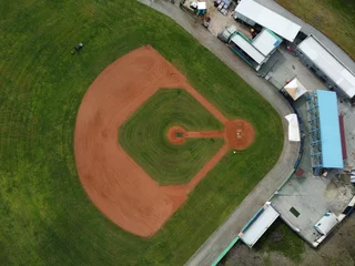 Foto op Canvas Aerial view of baseball field © Luca