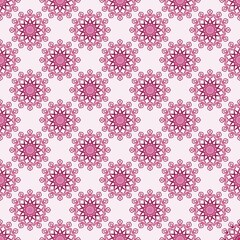 pink flower shapes on a light background. seamless decorative pattern. monochrome ornament. cover, print, template.