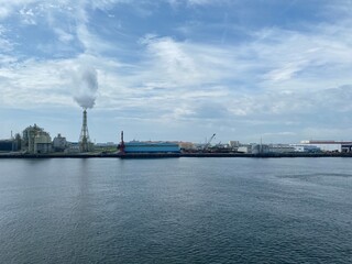 仙台港の工場地帯