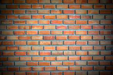 Vintage Empty The walls are beautiful, strong, built of red bricks with vignette.