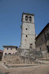 Fototapeta na wymiar Bell Tower of Parish Church, Miranda de Castanar Village; Salamanca