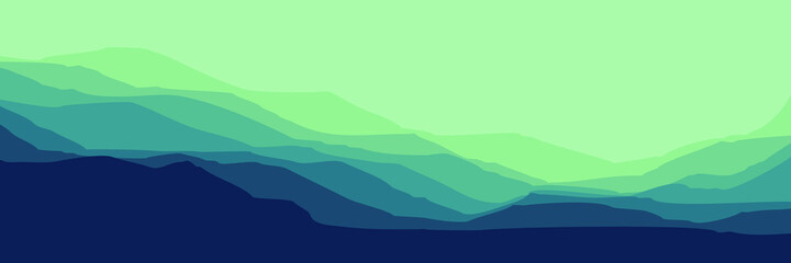 mountain landscape illustration vector for banner background, web background, apps background, tourism design template and adventure backdrop