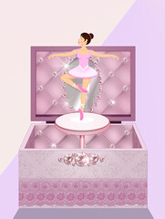 illustration of dancer in the music box