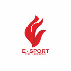 fire illustration design logo vector