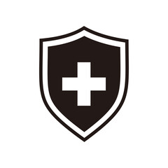 Protection of immunity icon. Shield immune system concept
