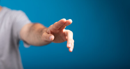 Businessman pointing his finger.