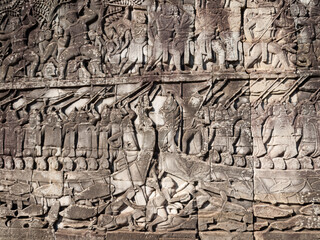 Bayon, Siem Reap, Cambodia - built by Jayavarman VII with 54 towers with 216 smiling faces