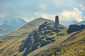 Ruins of a medieval Ossetian watchtower.