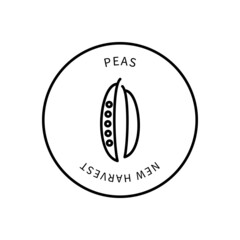 Pea Line Icon In Simple Style. New Harvest. Vector sign in a simple style isolated on a white background.