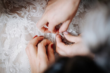 Getting ready for wedding