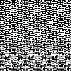 Seamless vector pattern in geometric ornamental style. Black and white pattern.