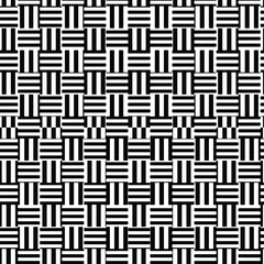 Seamless vector pattern in geometric ornamental style. Black and white pattern.