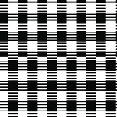 Seamless vector pattern in geometric ornamental style. Black and white pattern.